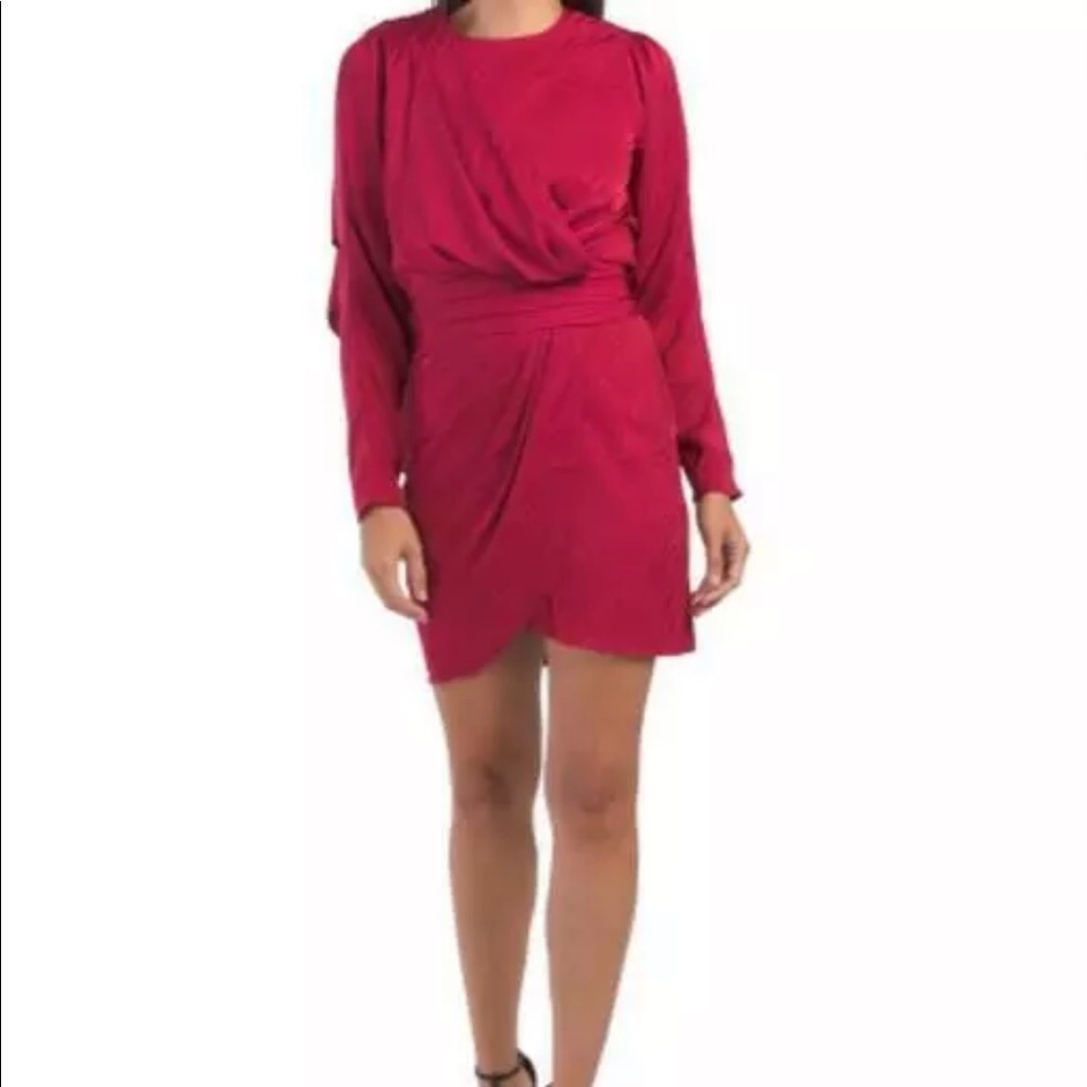 NWT Ronny Kobo Shanaya Dress Red L - Picture 16 of 16